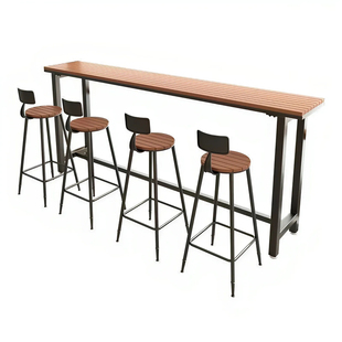 户外吧台桌椅防水防晒庭院阳台高脚长条桌露台室外摆休闲桌椅组合