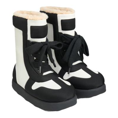 lostinecho加绒撞色拼接雪地靴