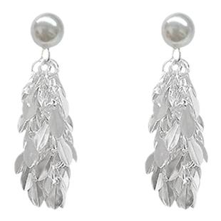 流苏珍珠款耳钉女士新款小众独特耳环耳坠轻奢高级感气质夸张耳饰