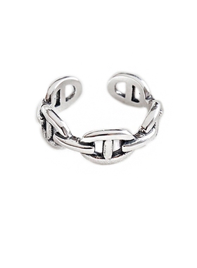 lihao复古做旧黑色ins暗黑系戒指