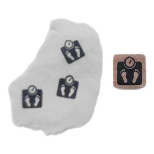 减肥体重秤1cm迷你手帐印章木质打卡橡胶图章异形切割可定制JF001