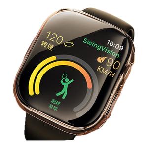 适用苹果s10手表保护壳applewatch壳膜一体iwatch全包s9保护套s8新款watch超薄透明钢化s7防尘防水Ultra2