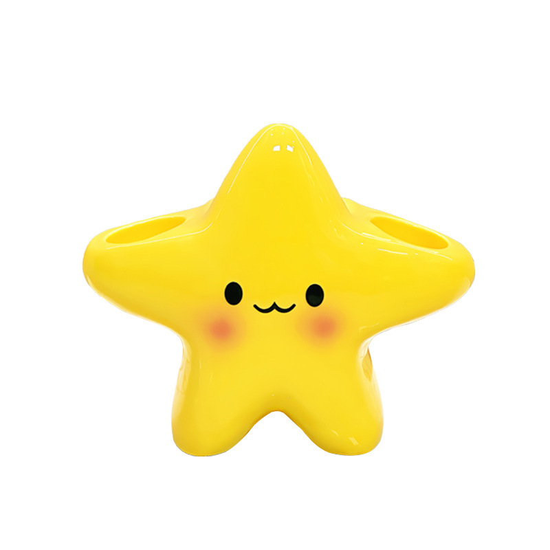 星星牙刷架卫生间家用牙具收纳筒电动牙刷底座支架牙刷置物架盘