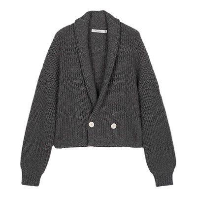 OS YEYE*MOUSSY 春季通勤风双纽扣针织开衫028IAA01-1032