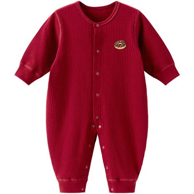 宝宝秋冬长袖喜庆连体衣