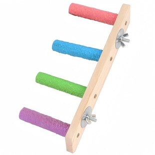 鹦鹉专用磨牙棒互动云梯木梯爬梯玩具虎皮牡丹磨爪嘴秋千配件用品