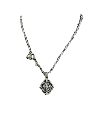 欧美925纯银十字架多元素项链男