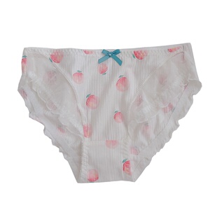 心动记号!日系夏季清新透气纯棉内裤女薄款水果甜美蝴蝶结三角裤