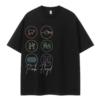 PinkFloyd乐队复古美式T恤