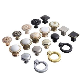 高档现代简约北欧抽屉小拉手单孔衣柜门金色陶瓷家具橱柜柜子把手