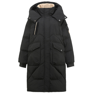 300斤遮肉保暖派克服加厚外套胖莹莹大码女装冬季连帽过膝羽绒服