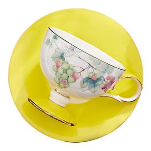 精美咖啡杯碟陶瓷套装家用水果花茶杯女士个人专用公司年会礼品装