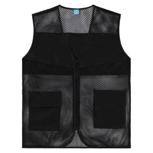 志愿者马甲定制印字logo活动广告研学义工服装网纱透气红背心定做