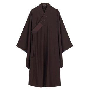 高档海青居士服男女海清僧服深咖啡黑色木兰色皈依青衣薄款禅修服
