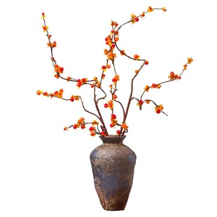 侘寂风南蛇藤插花仿真花红果发财果假花摆设花瓶摆件客厅玄关装饰