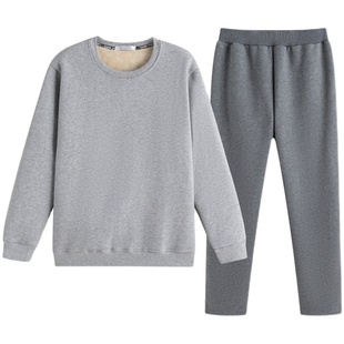 监狱看守所冬季加绒加厚衣套装男女秋冬套头卫衣外套保暖裤无金属