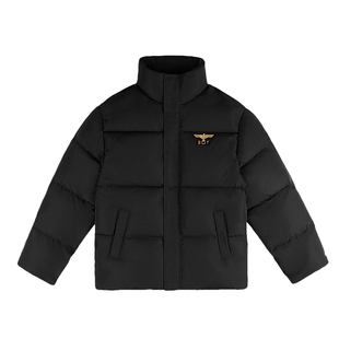 【黄金羽翼】BOYLONDON烫金翅膀黑色短款立领羽绒服情侣款N28904