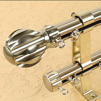 加厚静音顺滑轮铝合金罗马杆挂钩窗帘杆轨道单双侧装侧滑轮子吊杆