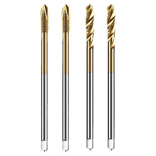 细柄加长螺旋丝锥含钴镀钛丝攻M3M4M5M6小柄先端深孔机用通孔螺尖