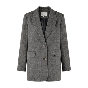 【所有姐姐的衣橱直播间】秋水伊人西装领外套女百搭针织衫休闲裤