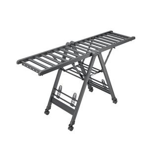 四季沐歌折叠晾衣架阳台家用铝合金落地晒衣架晾衣架子