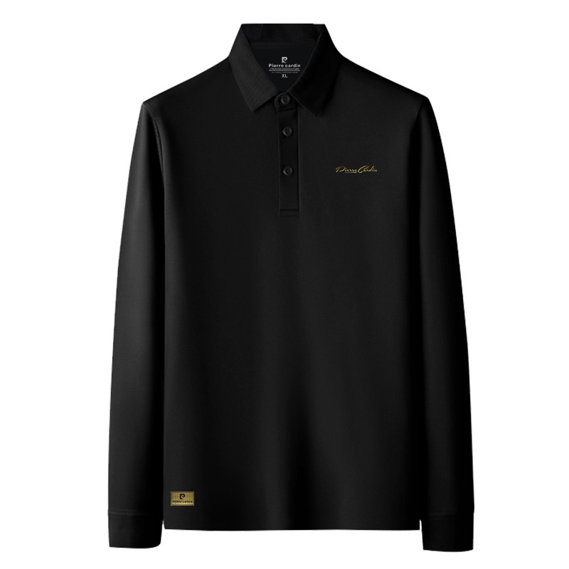 皮尔卡丹polo衫男长袖2025春秋商务翻领t恤修身潮男装衣服保罗衫
