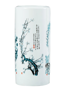 富贵竹大花瓶圆形中式风陶瓷器