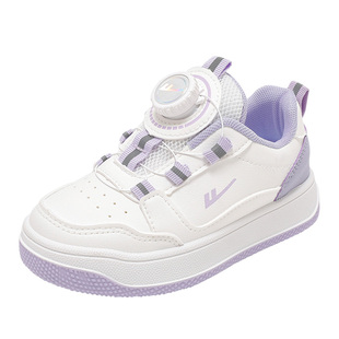 回力童鞋女童紫色板鞋2025春秋新款儿童休闲运动鞋男童透气小白鞋