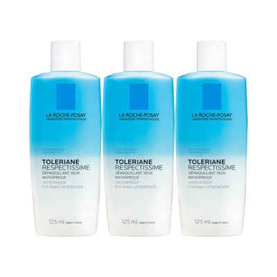 欧洲直邮La Roche Posay理肤泉水油分离眼唇卸妆液125mlx3瓶装