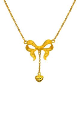 【钛钢不褪色】周家同款在逃公主甜心蝴蝶结爱心桃心流苏闺蜜项链