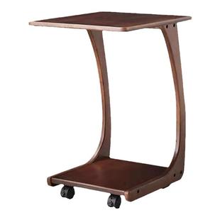 沙发边几可移动带轮客厅家用小茶几卧室床头边桌实木儿童学习桌