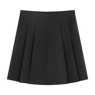 大码高腰a字百褶裙半身裙女胖mm显瘦遮肉裙子夏季遮肚显瘦小短裙