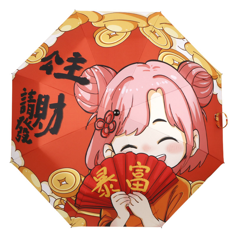 加厚黑胶防晒防紫外线晴雨两用