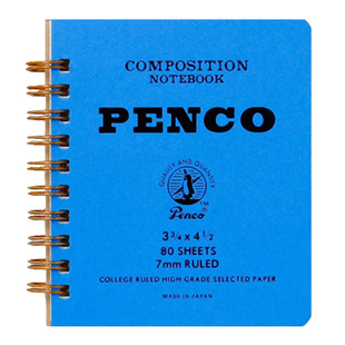 日本HIGHTIDE penco金属彩色线圈笔记本美式复古日记本学生书写手帐本计划本