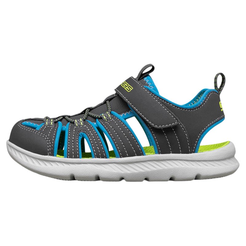 Skechers斯凯奇童鞋男春秋青少年魔术贴轻便软底舒适休闲凉鞋