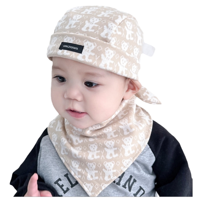 婴儿帽子秋冬款男宝海盗帽