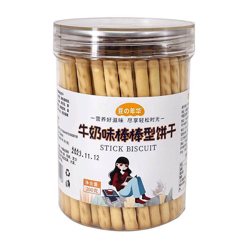 年华海苔味棒棒桶装200g手指饼干