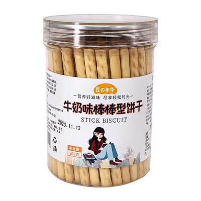 年华海苔味棒棒桶装200g手指饼干