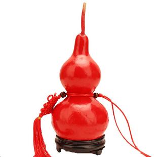 带藤红葫芦天然开口葫芦挂件摆件已装朱砂解决门对门镇压红色葫芦