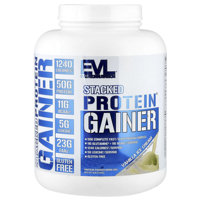 EVL,Stacked Protein Gainer，双重浓郁巧克力健身肌肉修护肌耐力