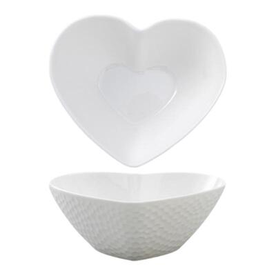 心形大众餐碗尚韵骨瓷材质