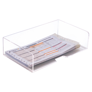 多层发票单据会计凭证收纳架办公室桌面收据送货单整理盒亚克力