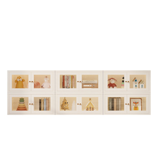 盛耐简约钢制书柜客厅落地靠墙储物柜多功能电视柜自由组合模块柜