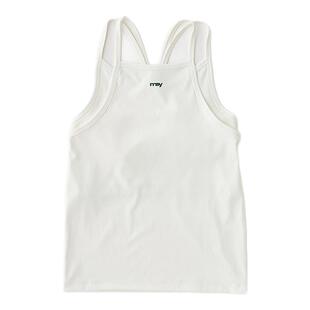 MOUSSY 夏季新品简约基础款双肩带假两件小吊带010IS480-6721