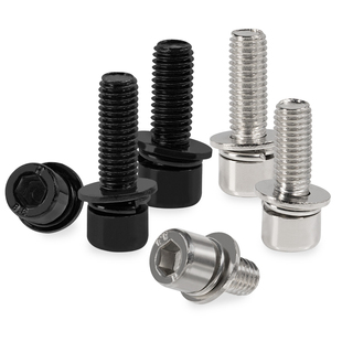 镀黑锌8.8级高强度内六角三组合螺丝镀镍色杯头螺栓M3M4M5M6M8M10