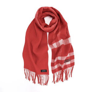 双面格子羊绒围巾女冬季高级感