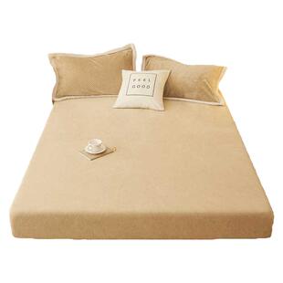 洁丽雅2025年新款珊瑚绒床笠单件冬款床罩牛奶绒法兰绒床垫保护罩