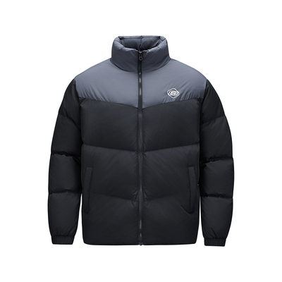 斯凯奇面包羽绒服冬季撞色男女同款潮流百搭立领短款保暖运动外套