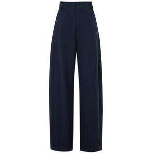 夏莫卡高智皇家蓝西装裤女2026新款镰刀裤天丝羊毛直筒裤加长6840