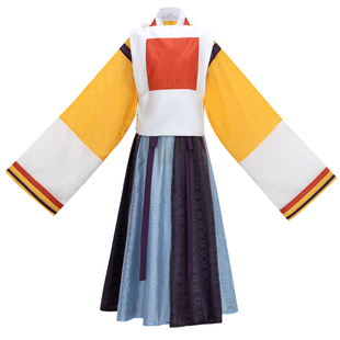 花朝记|典藏|复晋花月赋|其三:辰|晋制汉服荷叶边半袖破裙